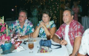 (l to r)
Dale Blankenship (Regina's husband), Regina Fields Blankenship, and Jasper Holland

Photo courtesy of Lana Meell