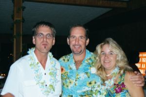 (l to r)
Gary Forehand, Christine Bata's husband Michael, Christine Faison Bata

Photo courtesy of Lana Meell