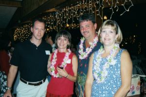 (l to r)
Ted Choma (Gina's husband), Gina Progar Choma, Clark Ward, Lin Ward (Clark's wife)

Photo courtesy of Lana Meell